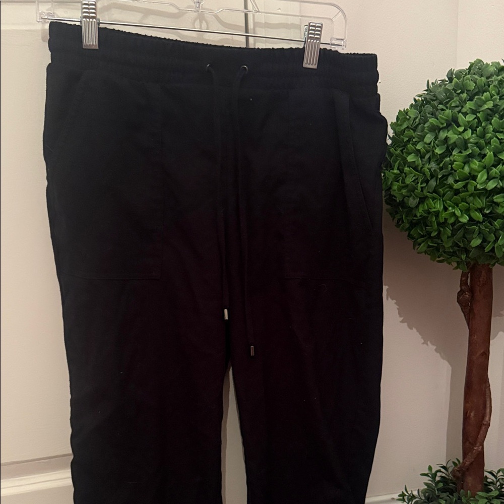 Nine West Black Elastic Waist Jogger Pants